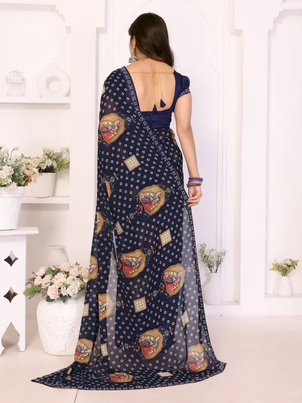 Printed_Lace_Border_Georgette_Saree_With_UnStitched_Blouse_Piece