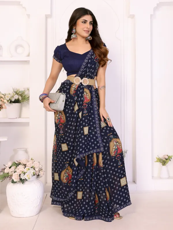 Printed_Lace_Border_Georgette_Saree_With_UnStitched_Blouse_Piece