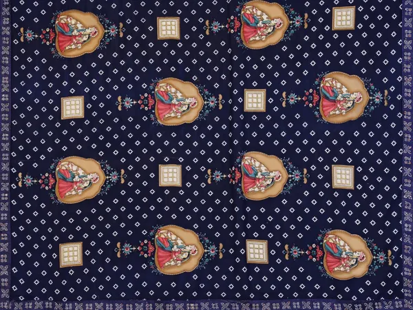 Printed_Lace_Border_Georgette_Saree_With_UnStitched_Blouse_Piece