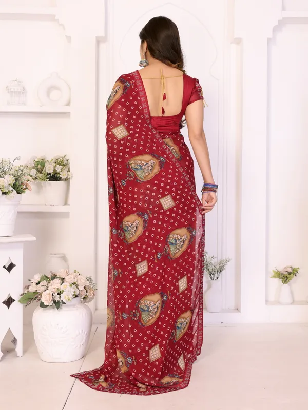 Printed_Lace_Border_Georgette_Saree_With_UnStitched_Blouse_Piece