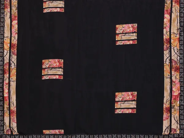 Printed_Lace_Border_Georgette_Saree_With_UnStitched_Blouse_Piece