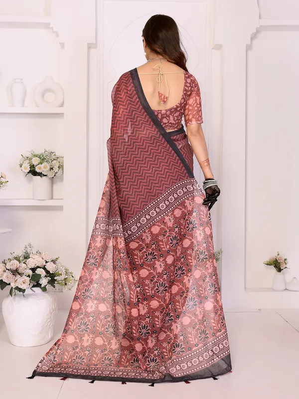 Digital_Print_Cotton_Linen_Saree_With_Unstitched_Blouse_Piece