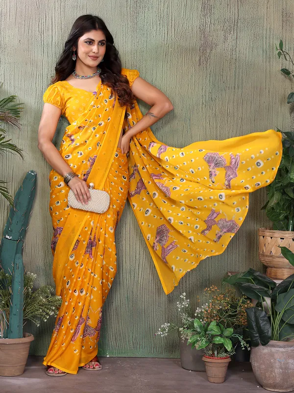 Elegant_Moss_Georgette_Saree_With_Unstitched_Blouse_Piece