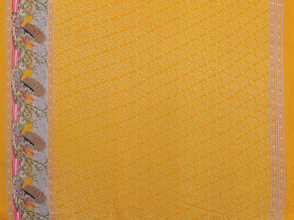 Elegant_Moss_Georgette_Saree_With_Unstitched_Blouse_Piece