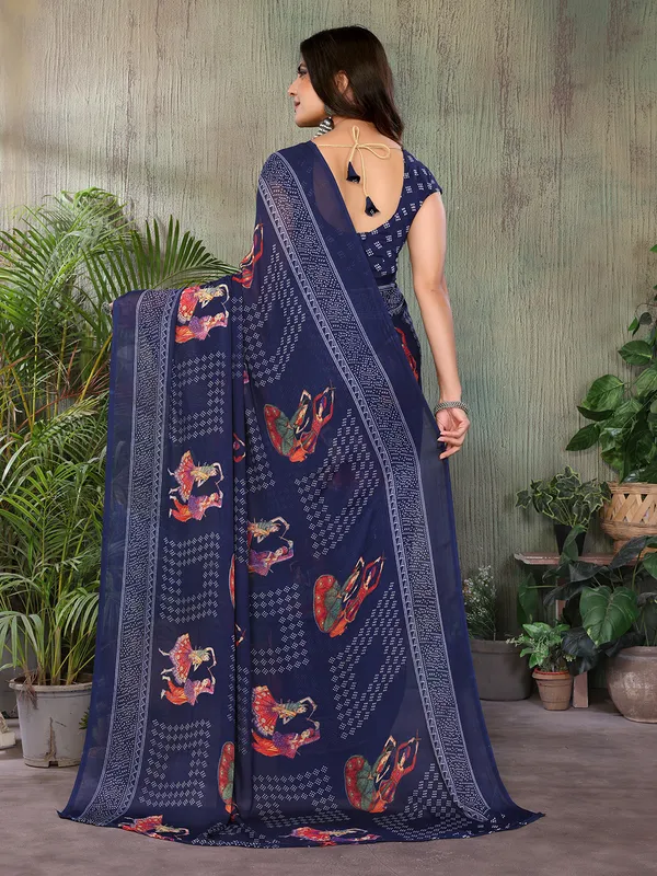 Elegant_Moss_Georgette_Saree_With_Unstitched_Blouse_Piece