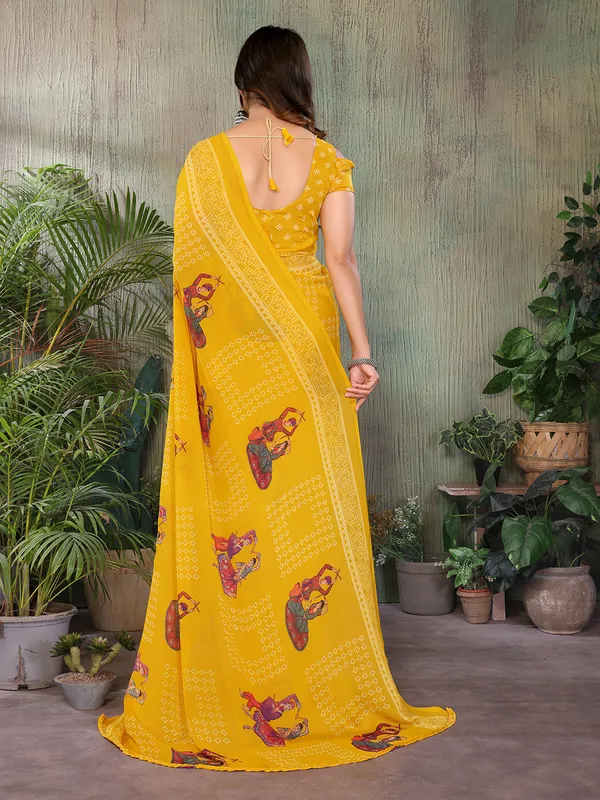 Elegant_Moss_Georgette_Saree_With_Unstitched_Blouse_Piece