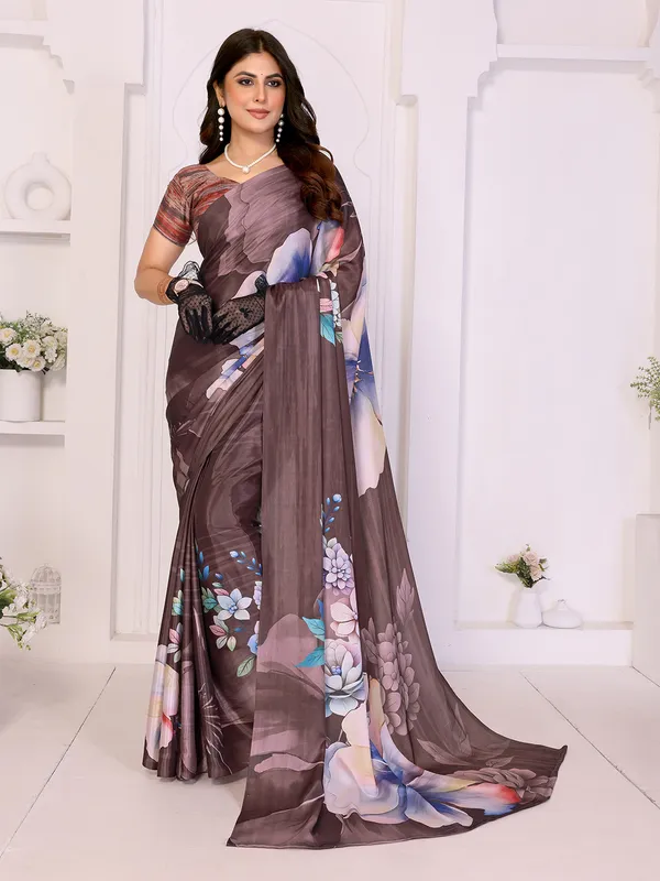 Silk_Blend_Printed_Saree_With_Unstitched_Blouse_Piece