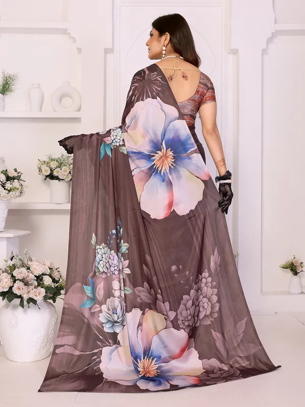 Silk_Blend_Printed_Saree_With_Unstitched_Blouse_Piece