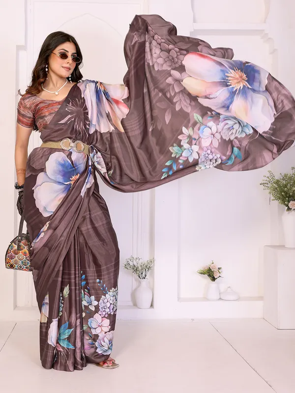 Silk_Blend_Printed_Saree_With_Unstitched_Blouse_Piece