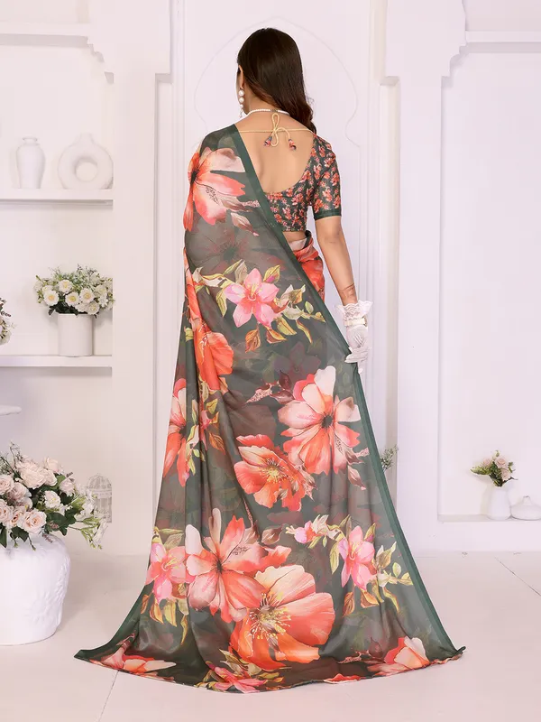Silk_Blend_Printed_Saree_With_Unstitched_Blouse_Piece