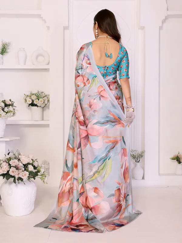 Silk_Blend_Printed_Saree_With_Unstitched_Blouse_Piece