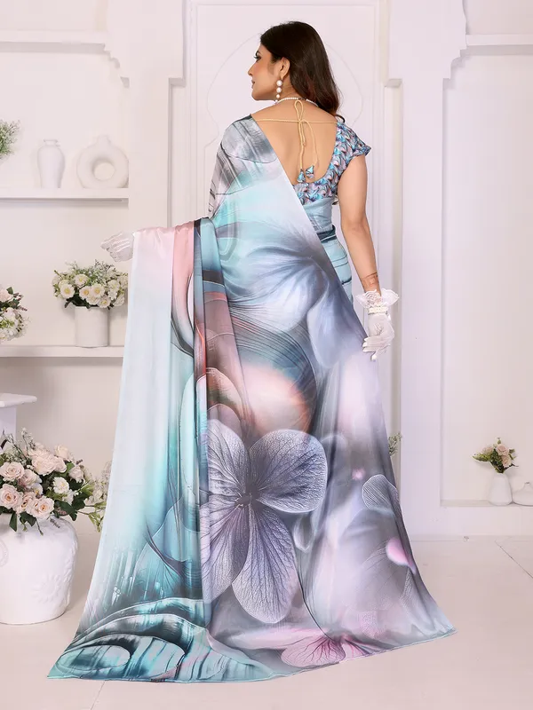 Silk_Blend_Printed_Saree_With_Unstitched_Blouse_Piece