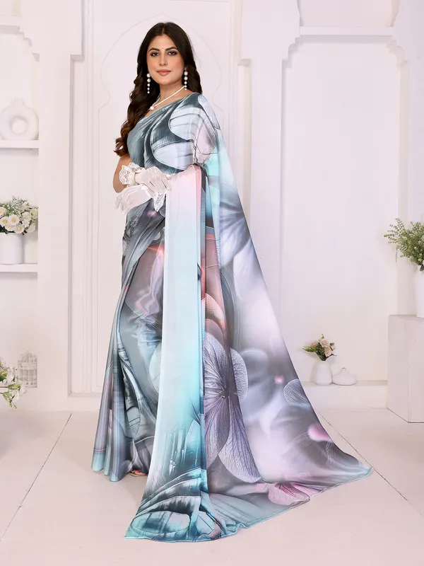 Silk_Blend_Printed_Saree_With_Unstitched_Blouse_Piece