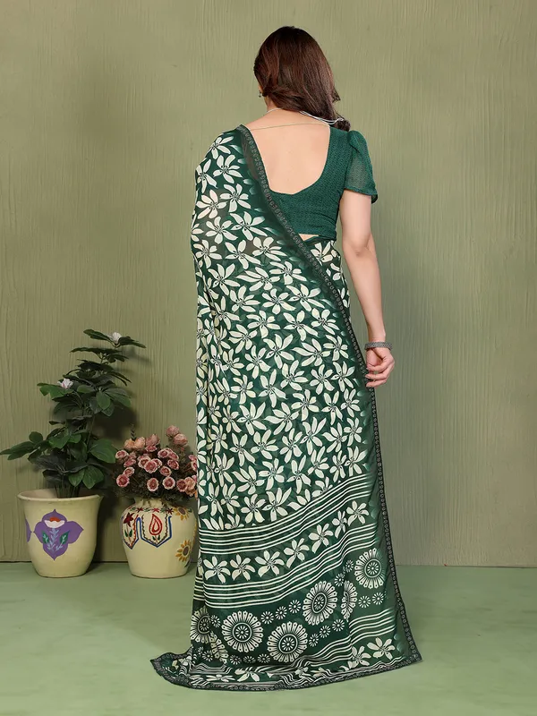 Printed_Lace_Border_Saree_With_UnStitched_Blouse_Piece_(GREEN)
