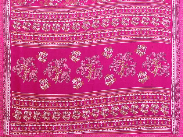 Printed_Lace_Border_Saree_With_UnStitched_Blouse_Piece_(Pink)