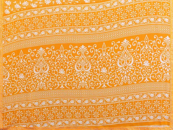 Printed_Lace_Border_Saree_With_UnStitched_Blouse_Piece_(Yellow)