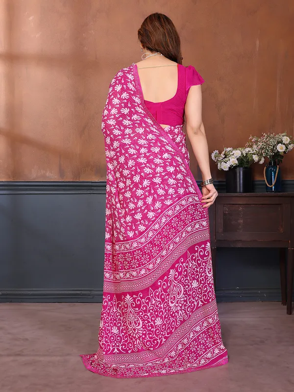 Printed_Lace_Border_Saree_With_UnStitched_Blouse_Piece_(Pink)