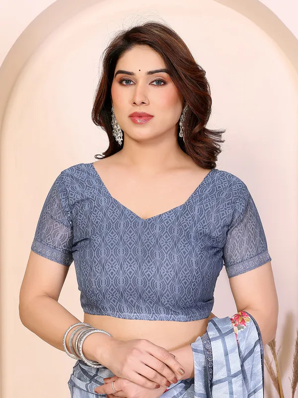 Printed_Lace_Border_Saree_With_UnStitched_Blouse_Piece_(Grey)
