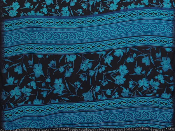 Floral_Print_Lace_Border_Saree_With_UnStitched_Blouse_Piece_(BLUE)