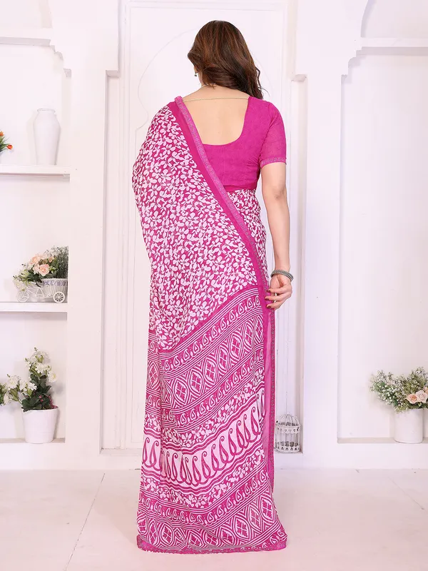 Floral_Print_Lace_Border_Saree_With_UnStitched_Blouse_Piece_(PINK)