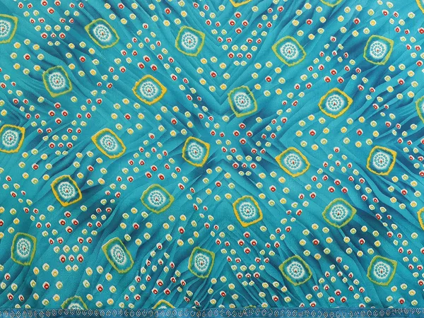 Bandhani_Print_Lace_Border_Saree_With_UnStitched_Blouse_Piece_(BLUE)