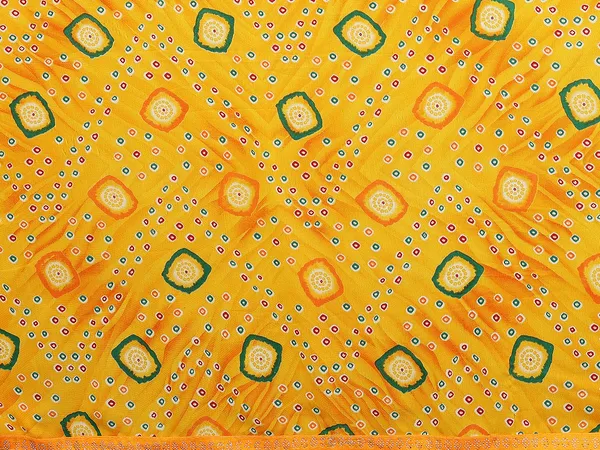 Bandhani_Print_Lace_Border_Saree_With_UnStitched_Blouse_Piece_(YELLOW)