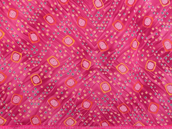 Bandhani_Print_Lace_Border_Saree_With_UnStitched_Blouse_Piece_(PINK)