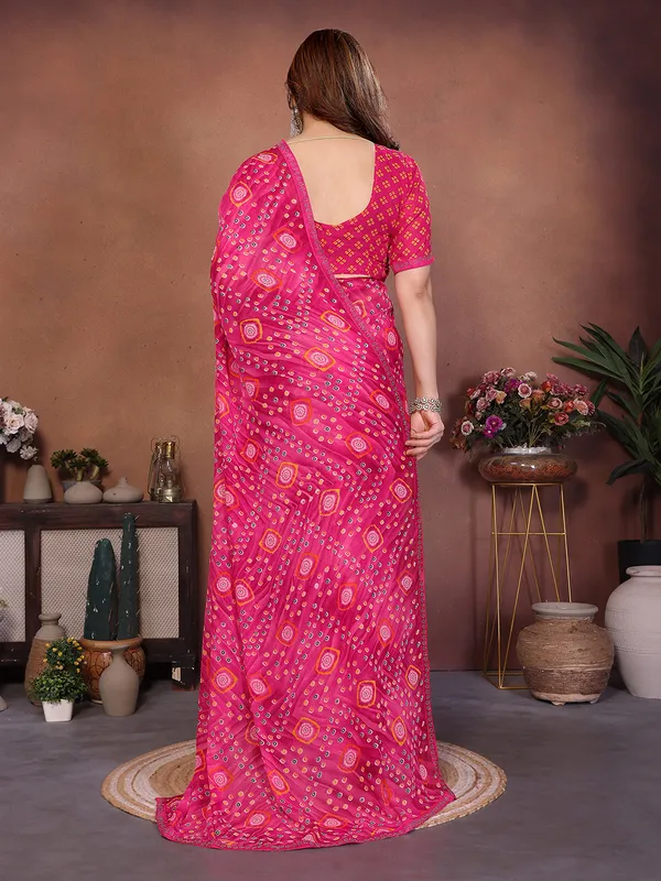 Bandhani_Print_Lace_Border_Saree_With_UnStitched_Blouse_Piece_(PINK)