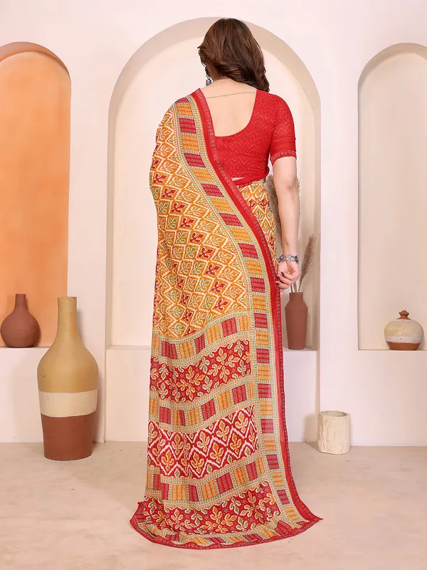 Printed_Lace_Border_Saree_With_UnStitched_Blouse_Piece_(YELLOW)