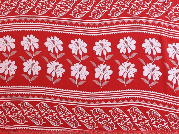 Floral_Print_Lace_Border_Saree_With_UnStitched_Blouse_Piece_(RED)