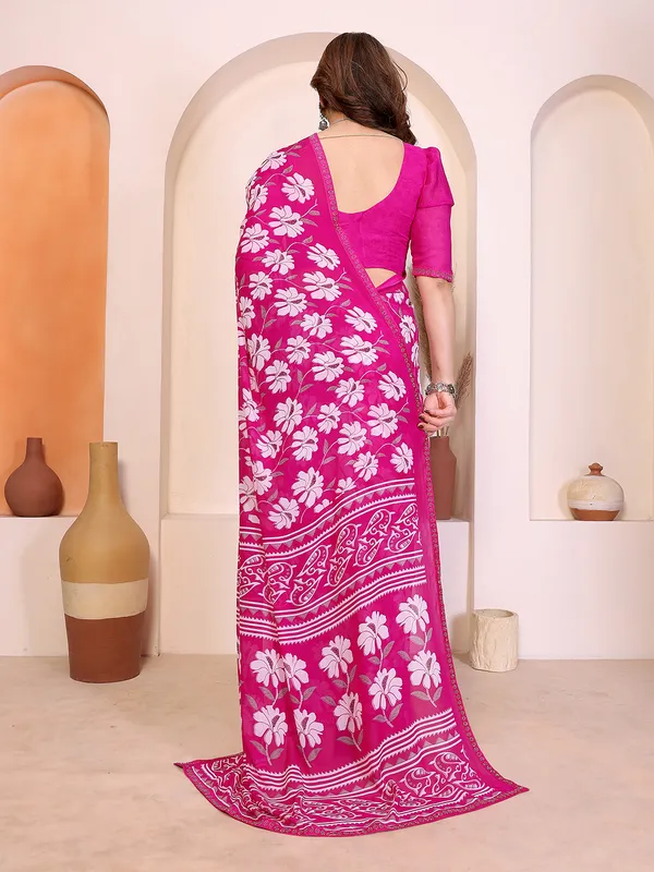 Floral_Print_Lace_Border_Saree_With_UnStitched_Blouse_Piece_(PINK)