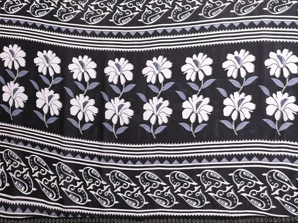 Floral_Print_Lace_Border_Saree_With_UnStitched_Blouse_Piece_(BLACK)