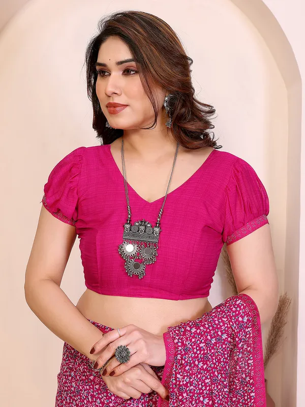 Printed_Lace_Border_Saree_With_UnStitched_Blouse_Piece_(PINK)