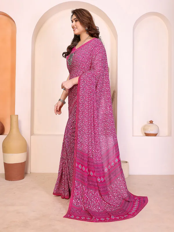 Printed_Lace_Border_Saree_With_UnStitched_Blouse_Piece_(PINK)