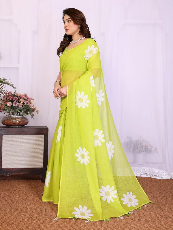 Digital_Print_Cotton_Linen_Saree