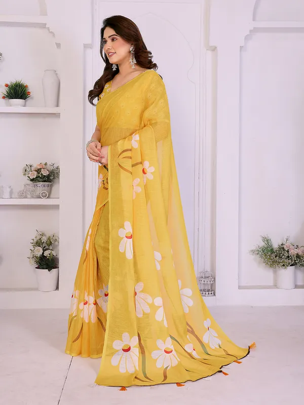 Digital_Print_Cotton_Linen_Saree