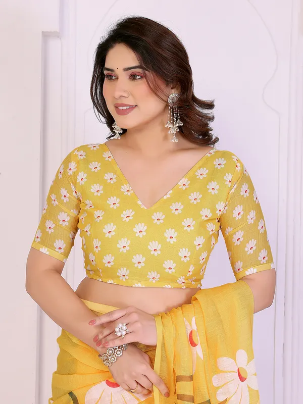 Digital_Print_Cotton_Linen_Saree