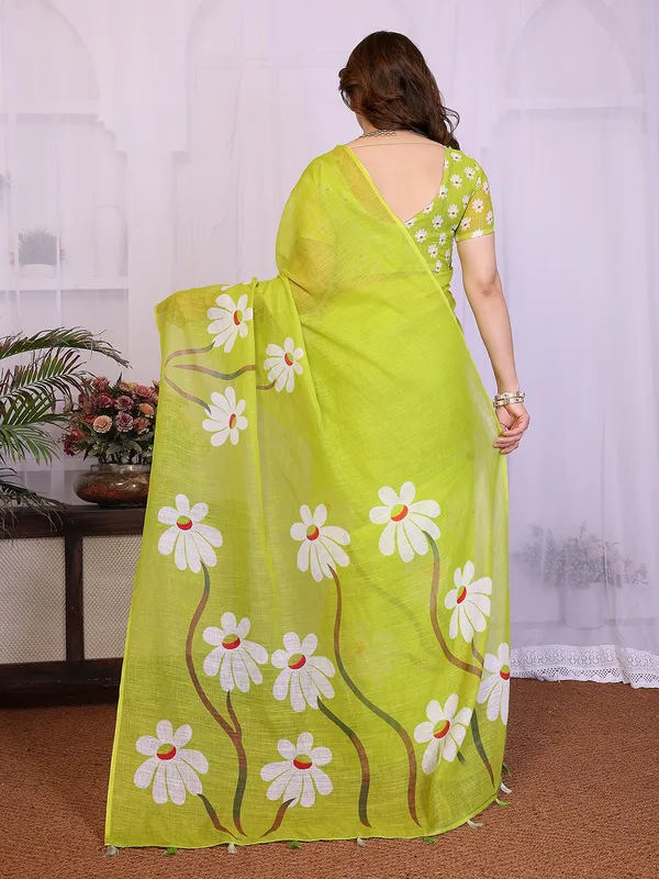 Digital_Print_Cotton_Linen_Saree