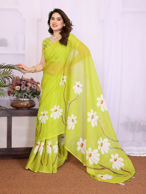 Digital_Print_Cotton_Linen_Saree