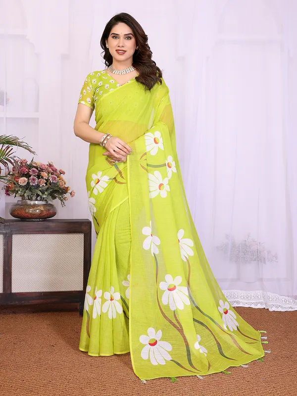 Digital_Print_Cotton_Linen_Saree
