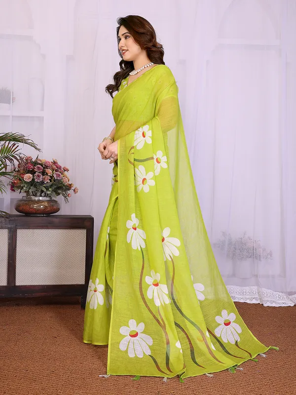Digital_Print_Cotton_Linen_Saree