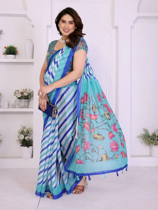 Digital_Print_Cotton_Linen_Saree