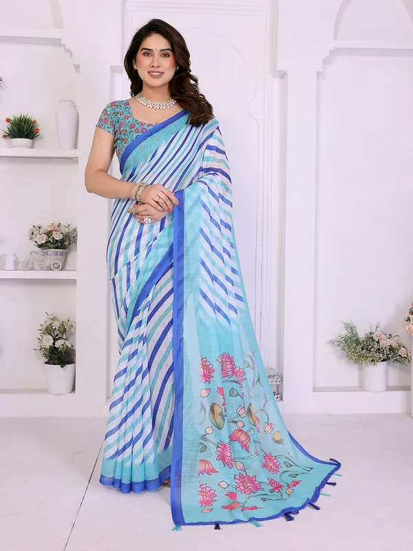 Digital_Print_Cotton_Linen_Saree