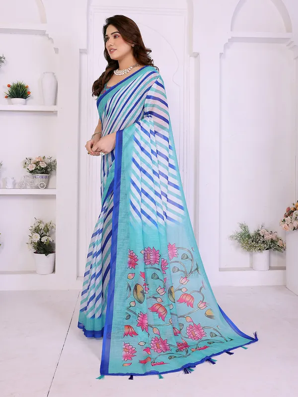Digital_Print_Cotton_Linen_Saree