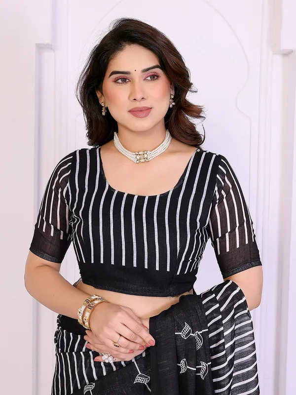 Digital_Print_Cotton_Linen_Saree
