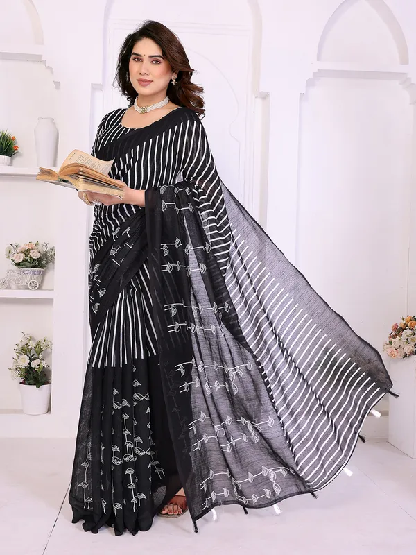 Digital_Print_Cotton_Linen_Saree