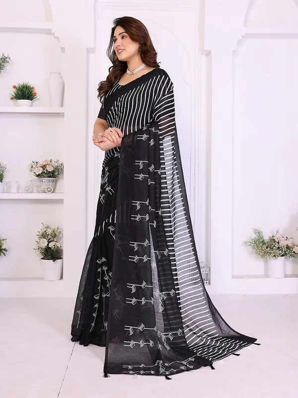 Digital_Print_Cotton_Linen_Saree