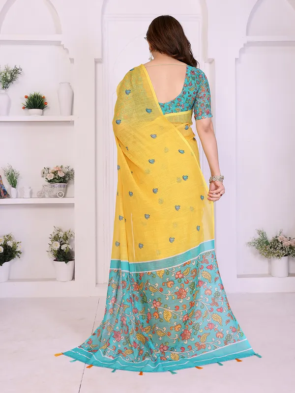 Digital_Print_Cotton_Linen_Saree