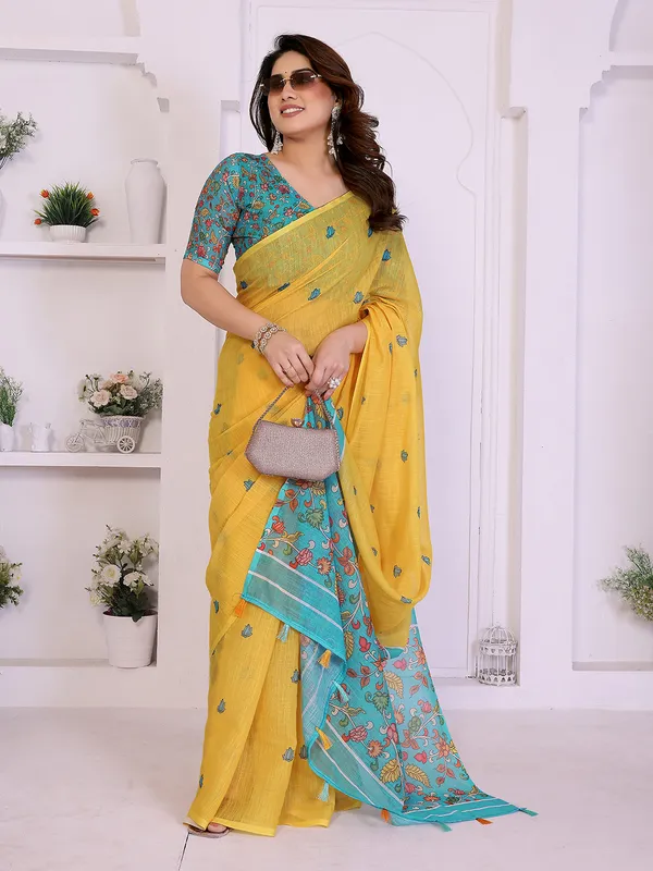 Digital_Print_Cotton_Linen_Saree
