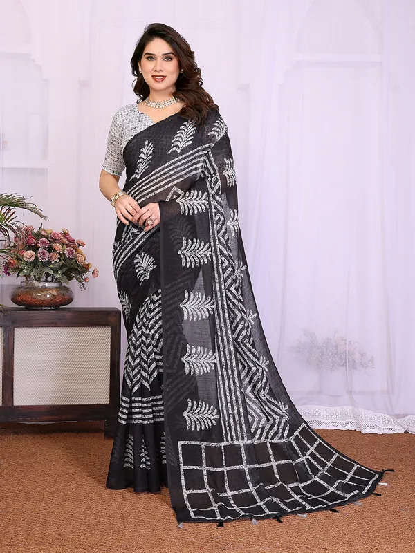 Digital_Print_Cotton_Linen_Saree